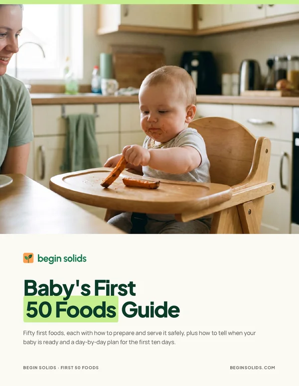 The cover of Baby’s First 50 Foods Guide