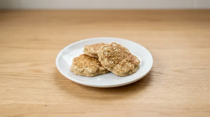 Banana oat pancakes cut into strips