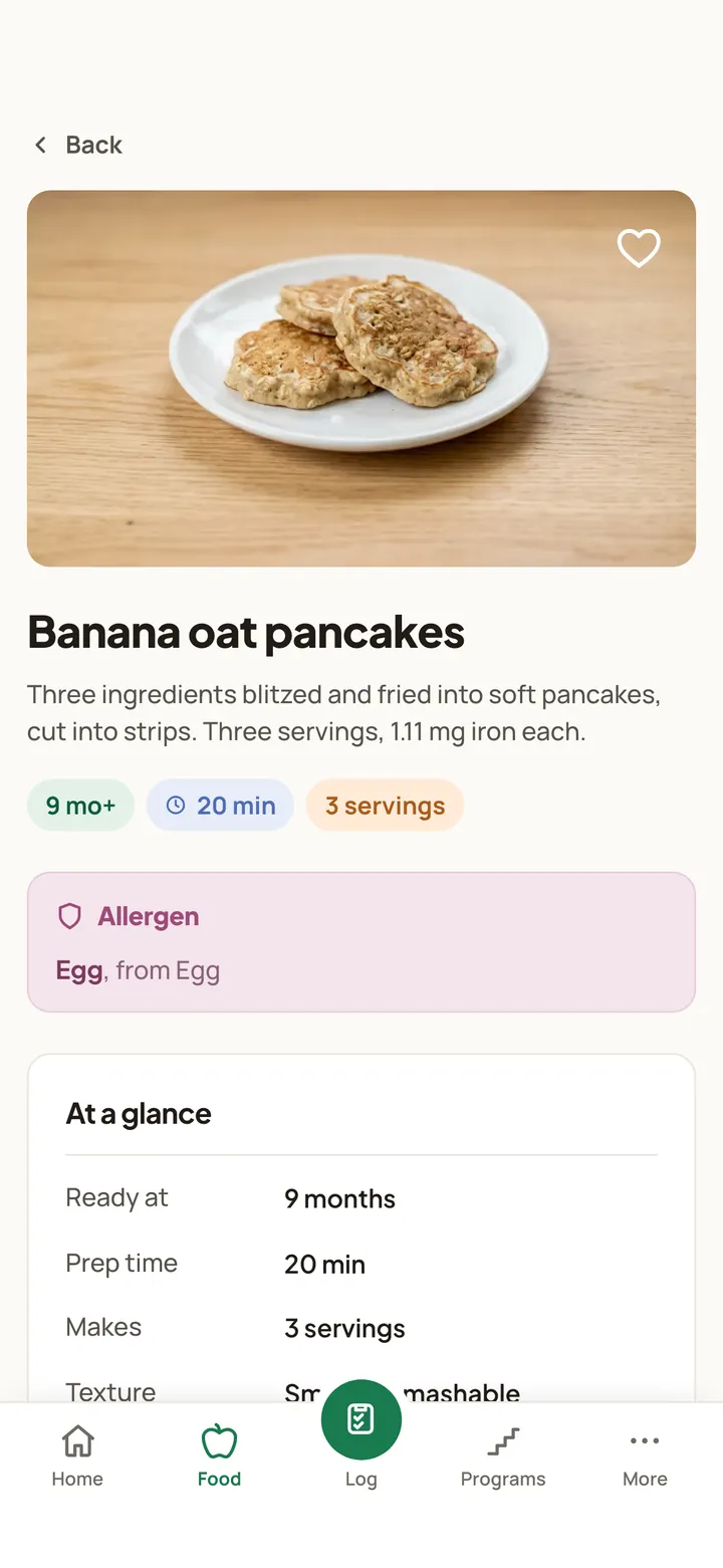 The banana oat pancakes recipe